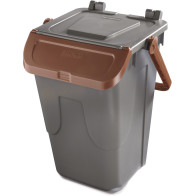 Runder Parkkorb in Holzoptik 35 Liter mit Aschenbecher