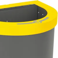 Nice 95-litre bin with open lid and bag holder