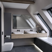 Mirror under attic LED fine dotted custom-made