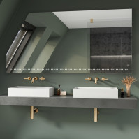 Mirror under attic LED fine dotted custom-made