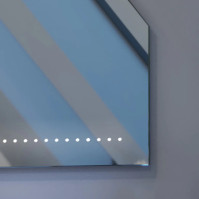 Mirror for attic double line LED fine dotted custom-made