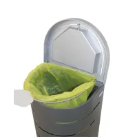Nice 95-litre bin with open lid and bag holder