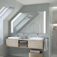 Custom LED attic mirror