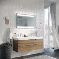 Mirror two-line horizontal LED