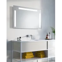 Large 3 LED rectangular mirror