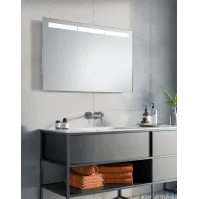 Bathroom mirror with mirror above