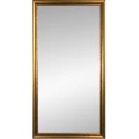 Classic mirror framed in yellow wood
