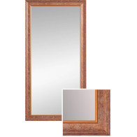 Traditional mirror with bronze wood frame