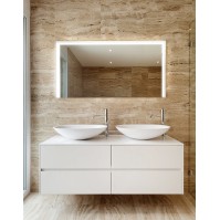 Illuminated bathroom mirror
