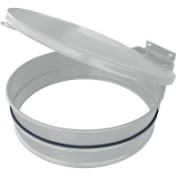 Müllsackhalter mit weißem Deckel