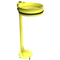 Bin bag holder on a base plate with elastic ring