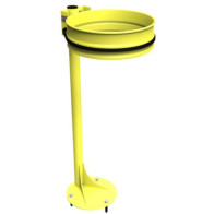 Bin bag holder on a base plate with elastic ring