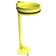 Bin bag holder on a base plate with elastic ring