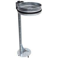 Bin bag holder on galvanised plate