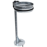 Bin bag holder on galvanised plate