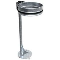 Müllsackhalter auf verzinkter Platte