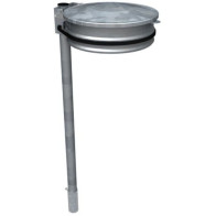 Galvanised bin bag holder with lid