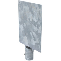 Display support panel for galvanised steel bin bag holder