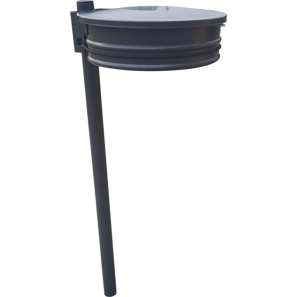 Bin bag holder on tube Bin bag holder on tube