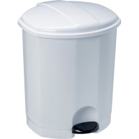 set of 6 small standard white plastic bins