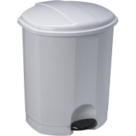 set of 6 standard white plastic bins 12 litres