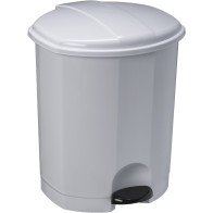 set of 6 standard white plastic bins 12 litres