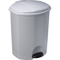 set of 6 standard white medium-sized plastic bins