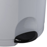 set of 2 white pedal bins 50 litres sold