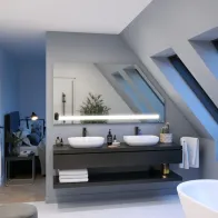 Luminous roof mirror