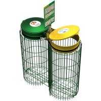 Wire mesh garbage can