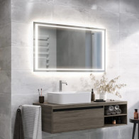 Rectangular LED mirror