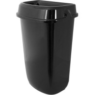Discreet 12L hygienic white wall-mounted bin