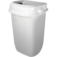 Weiße, diskrete, hygienische Wandmülltonne 12L