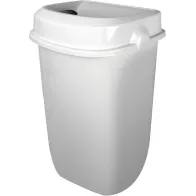 Weiße, diskrete, hygienische Wandmülltonne 12L