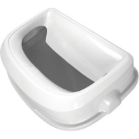 Discreet hygienic white wall bin 12L