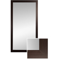 Brown wooden frame mirror