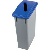 Grey bin 90L paper slot for office recycling