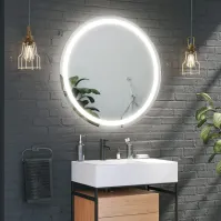 Round bathroom mirror