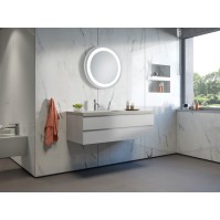 Cylindrical bathroom mirror