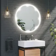 LED flower mirror