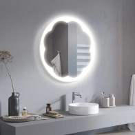Cylindrical Flower Bathroom Mirror