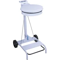 Mobile white bin bag holder