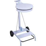 Mobile white bin bag holder