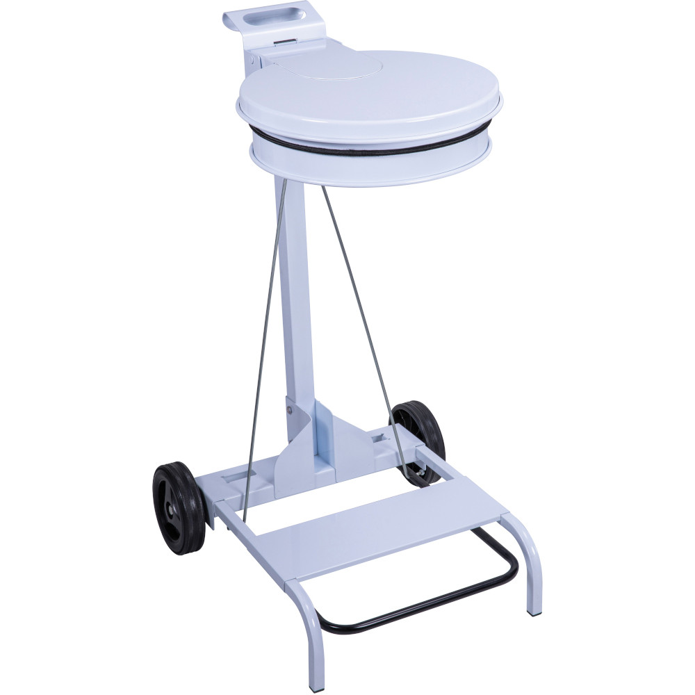 Mobiler weißer Müllsackhalter Mobiler weißer Müllsackhalter