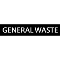 Bin sticker for "other waste" white with text in English: make your recycling easier!