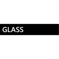 White matte glass adhesive letters to stick Recycling English