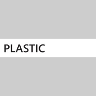 Black Vinyl: Glass Recycling, Matte Black Letters, 40mm