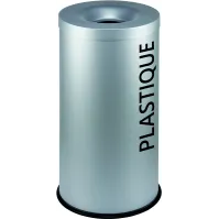 Recycling Sticker for Bin: Glass, Matte Black, 40mm, Indoor/Outdoor Resistant