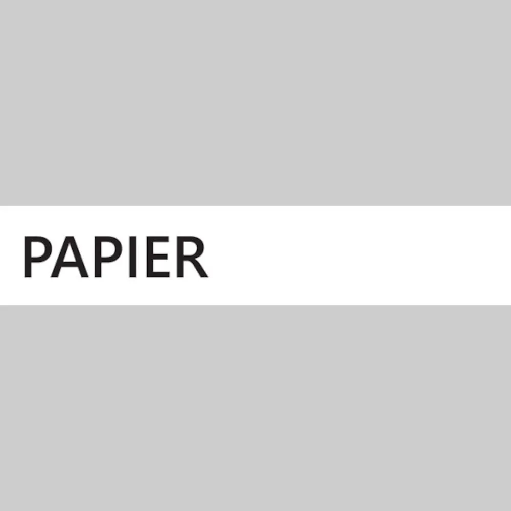 Black Vinyl Paper Recycling Sticker - 40mm, Matte Black Black Vinyl Paper Recycling Sticker - 40mm, Matte Black