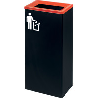 Schwarzes Mattes Symbol für nicht recycelbaren Abfall.